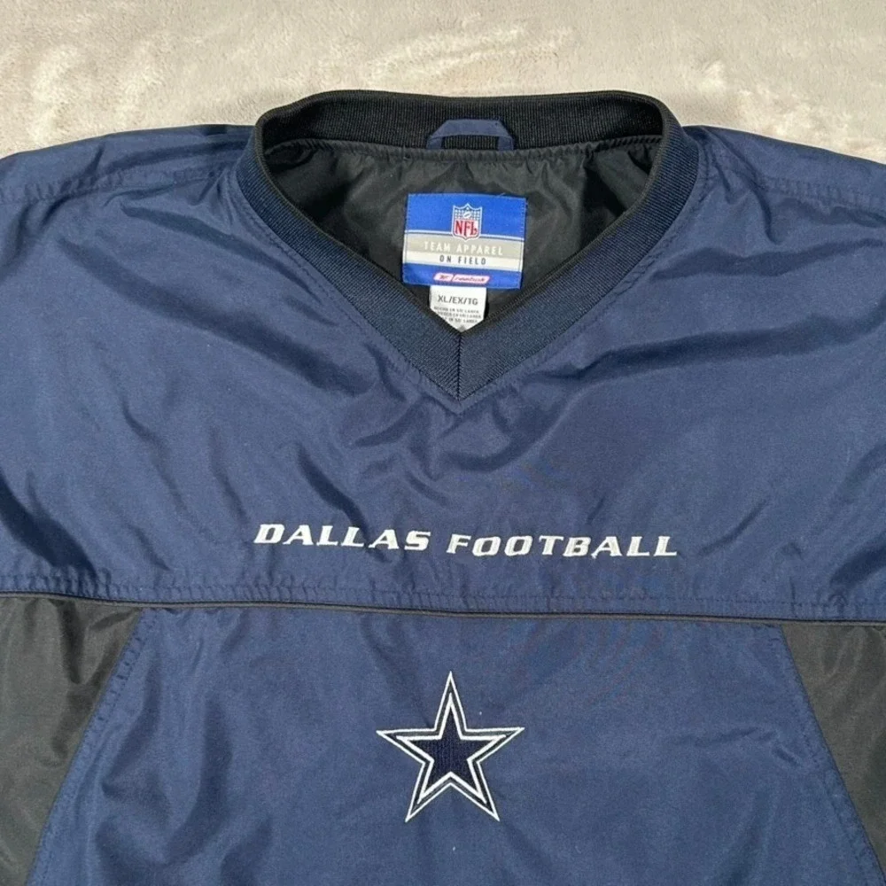 Reebok Dallas Cowboys NFL Team Apparel On Field Pullover Jacket XL Center Logo